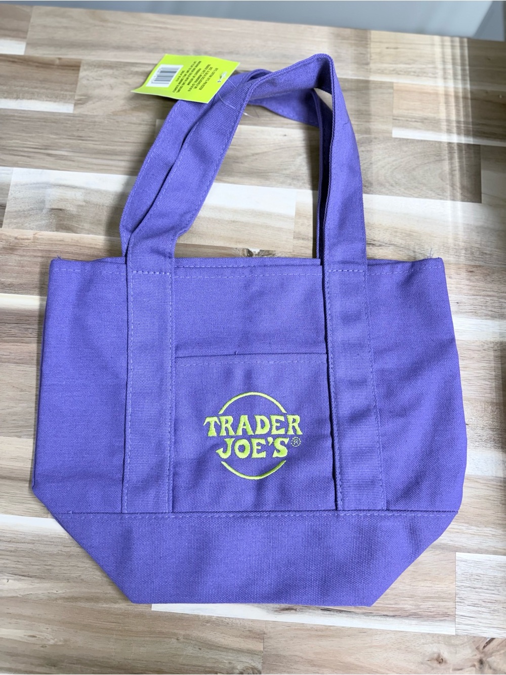 Purple Canvas Trader Joe’s Tote Bag